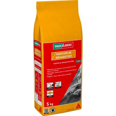 Mortier de réparation gris 5 kg Parexlanko