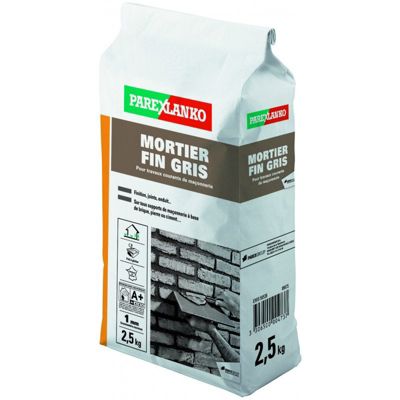 mortier fin gris 2,5kg  parexlanko
