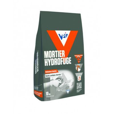 Mortier hydrofuge VPI 10kg pour bassins, cuvelages, réservoirs