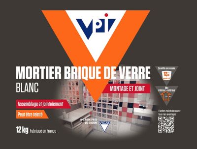 Mortier montage brique de verre 12kg