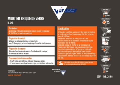 Mortier montage brique de verre 12kg