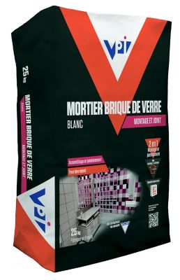 Mortier montage brique de verre 25kg