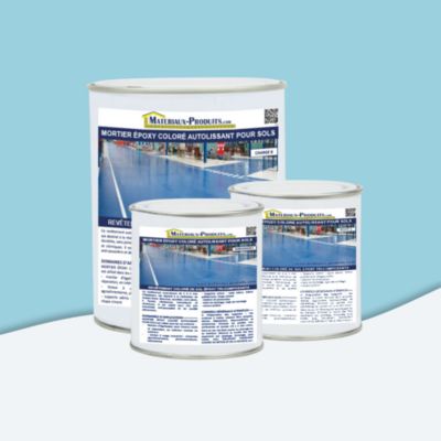 Mortier époxy coloré autolissant pour sols Kit de 5 Kg Bleu Piscine RAL 220 80 20 - MORTI75 - MATPRO