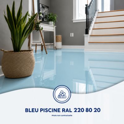 Mortier époxy coloré autolissant pour sols Kit de 5 Kg Bleu Piscine RAL 220 80 20 - MORTI75 - MATPRO