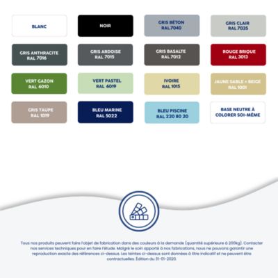 Mortier époxy coloré autolissant pour sols Kit de 5 Kg Bleu Piscine RAL 220 80 20 - MORTI75 - MATPRO