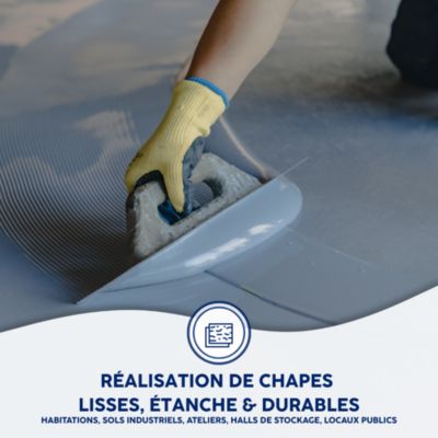 Mortier époxy coloré autolissant pour sols Kit de 5 Kg Bleu Piscine RAL 220 80 20 - MORTI75 - MATPRO