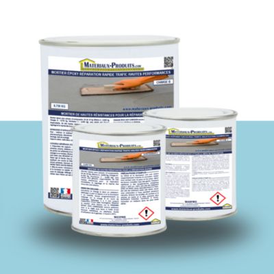 Mortier époxy réparation rapide trafic hautes performances Kit de 10 Kg Bleu Piscine RAL 220 80 20 - MORTI185 - MATPRO