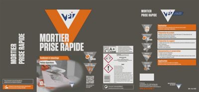 Mortier prise rapide 10kg scellement et rebouchage