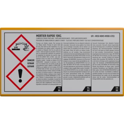 Mortier rapide gris 10 kg Parexlanko