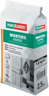 Mortier rapide gris 2,5 kg Parexlanko