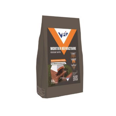Mortier réfractaire VPI 2,5kg résistant au feu