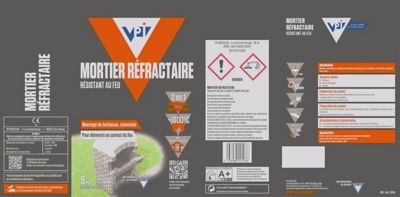 Mortier réfractaire VPI 5kg résistant au feu