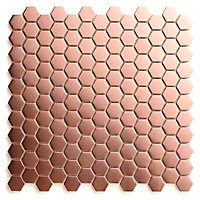 Mosaïque cuivre hexagonale 30 x 30 cm Kosuke