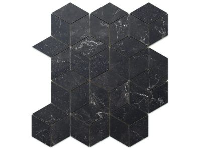 Mosaïque en gres sur maille pour salle de bain ou cuisine 26.5 cm x 30.5 cm - Black cube