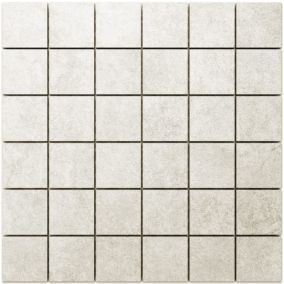 Mosaïque en gres sur maille pour salle de bain ou cuisine 30 cm x 30 cm - Big grey cube