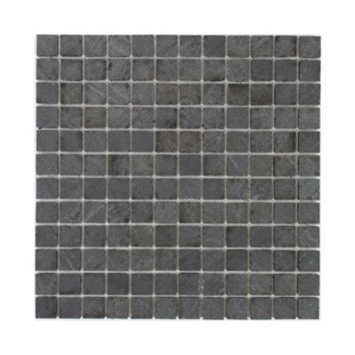 Mosaïque en pierre naturelle 100 x 50 cm - carreau 2,5 x 2,5 cm graphite noir