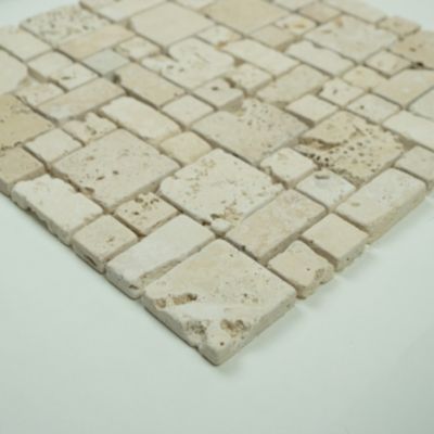 Mosaïque Marbre Travertin WB43-44023 – Style Méditerranéen, Mat, Pour Mur Et WC