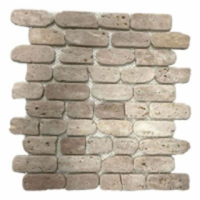 Mosaïque en travertin Blanc Ivoire Vieilli - Antico Wall - 0,8 MM