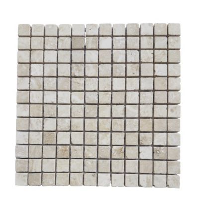 Mosaïque en Travertin Vieilli - Rempli - 2,3X2,3X1 CM (Vendu par 5/ Boîte).