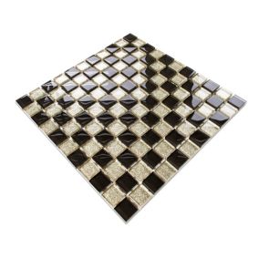 Mosaïque en verre sur filet pour salle de bain ou cuisine 30 cm x 30 cm - Agadir