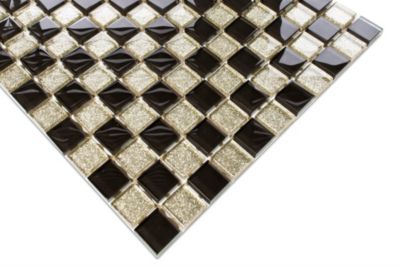 Mosaïque en verre sur filet pour salle de bain ou cuisine 30 cm x 30 cm - Agadir