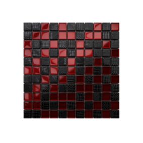 Mosaïque en verre sur filet pour salle de bain ou cuisine 30 cm x 30 cm - Aventador