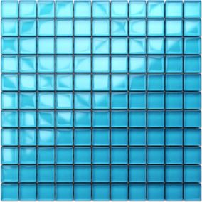 Mosaïque en verre sur filet pour salle de bain ou cuisine 30 cm x 30 cm - Celestial