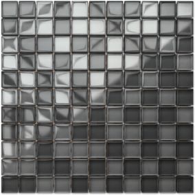 Mosaïque en verre sur filet pour salle de bain ou cuisine 30 cm x 30 cm - Kafka