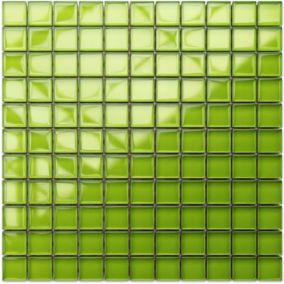 Mosaïque en verre sur filet pour salle de bain ou cuisine 30 cm x 30 cm - Mojito