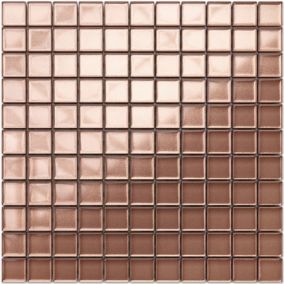 Mosaïque en verre sur filet pour salle de bain ou cuisine 30 cm x 30 cm - Sun tanning