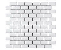 Mosaïque mur Mini Métro blanc 30 x 30cm