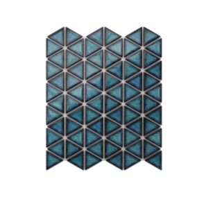 Mosaïque sur résille pour salle de bain et cuisine en céramique 26.3 cm x 30.3 cm - Aadriatic triangular blanket