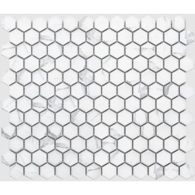 Mosaïque sur résille pour salle de bain et cuisine en céramique 30 cm x 26 cm - Marble hive