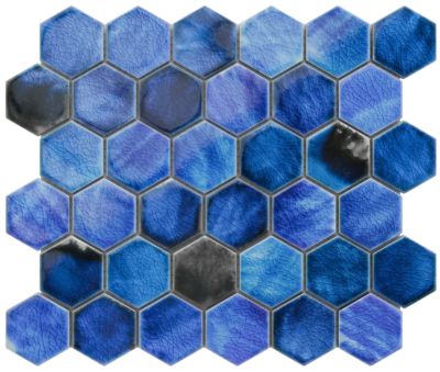 Mosaïque sur résille pour salle de bain et cuisine en céramique 31.2 x 27 cm- Mixed ocean hive