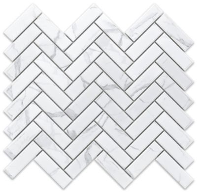 Mosaïque sur résille pour salle de bain et cuisine en céramique 31.5 cm x 27.7 cm - Marble forest