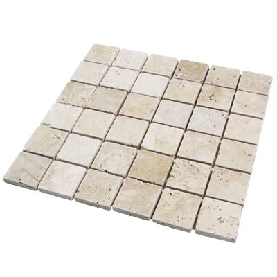 Mosaïque Travertin - Beige - 4.8 x 4.8 cm