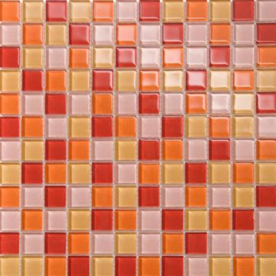 Mosaique Verre Orange 2 5 X 2 5 Cm Castorama