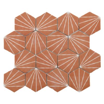 Mosaïque 26,3 x 30,2cm Terracotta Mat Inter