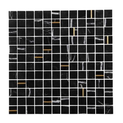 Mosaïque 29,7 x 29,70 cm marbre noir