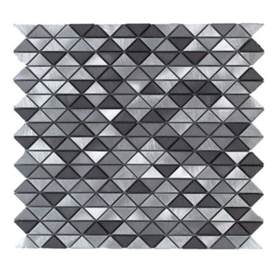 Mosaique aluminium Matar argent L. 32,6 x l. 31 cm Mat Inter