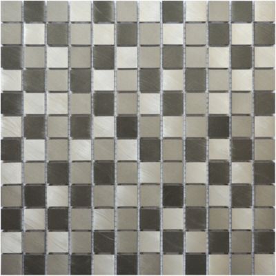 MOSAIQUE ALUMINIUM MIX GREY 1 PLAQUE 30,5 x 30,5 CM CASA LINEA