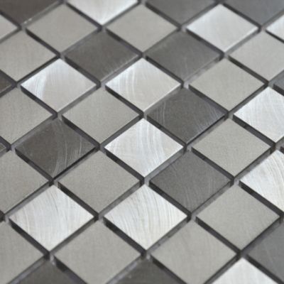 MOSAIQUE ALUMINIUM MIX GREY 1 PLAQUE 30,5 x 30,5 CM CASA LINEA