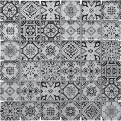MOSAIQUE ARABESQUE GRIS 1 PLAQUE 30,5 x 30,5 CM CASA LINEA