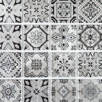 MOSAIQUE ARABESQUE GRIS 1 PLAQUE 30,5 x 30,5 CM CASA LINEA