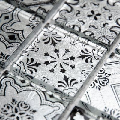 MOSAIQUE ARABESQUE GRIS 1 PLAQUE 30,5 x 30,5 CM CASA LINEA