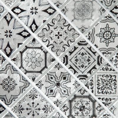MOSAIQUE ARABESQUE GRIS 1 PLAQUE 30,5 x 30,5 CM CASA LINEA
