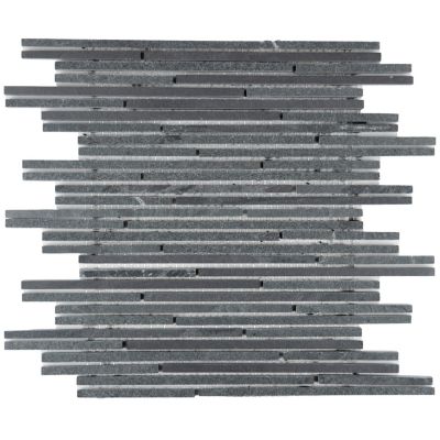 MOSAIQUE BARRETTE FINE BRAZIL NOIR 1 PLAQUE 30,5 x 30,5 CM CASA LINEA