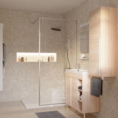 Mosaïque beige 30,5x30,5cm Travertino pierre naturelle
