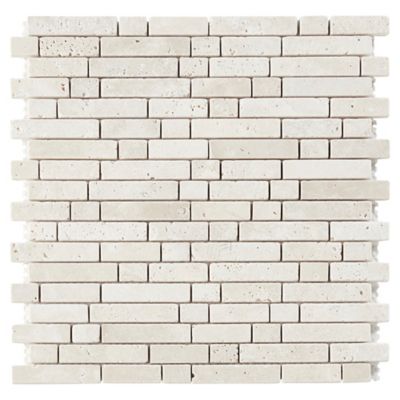 Mosaïque beige 30,5x31cm Travertino pierre naturelle