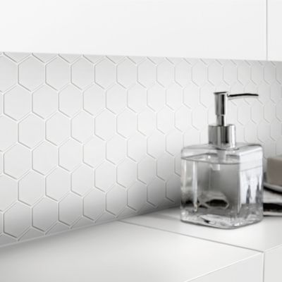 Mosaïque blanc 30x30cm Plain GoodHome